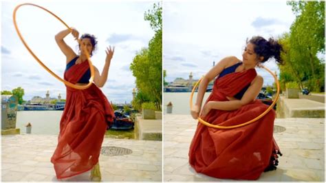 instagram hula hula|Indian artist's incredible hula hoop dance in a saree in Paris ahead of Ol.